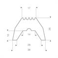 Silikon Profil weiß BxH= 38x26mm (L=7m)