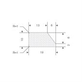 Silikon Schaumgummi Profil weiß BxH=19x10mm (L=30m)
