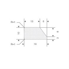 Silikon Schaumgummi Profil weiß BxH=19x10mm