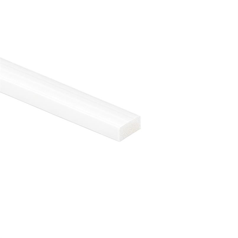 Silikon Schaumgummi Vierkantprofil weiss BxH= 15x8mm (L=50m)