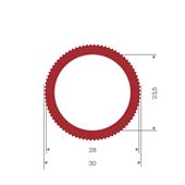 Silikon Schlauch rot DN= 23,5 BxH=30x30mm (L=10m)