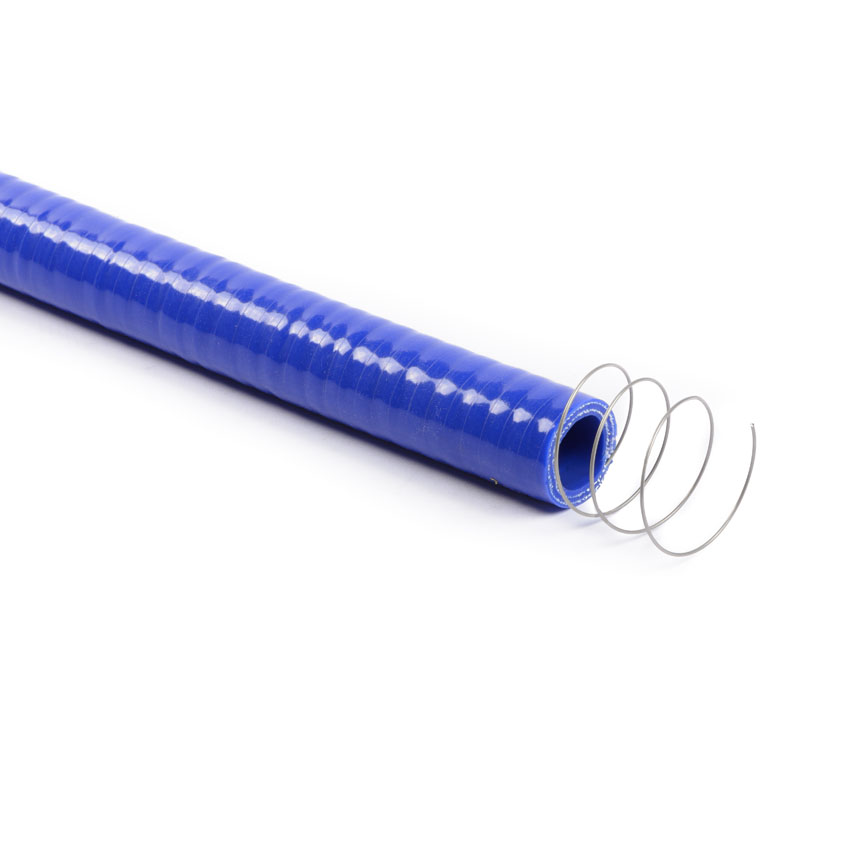 Leicht flexibler Silikon Kühlerschlauch in blau mit einem Innendurchmesser  von 22 mm, einer Wandstärke von 5 mm und einer Länge von 1000 mm.