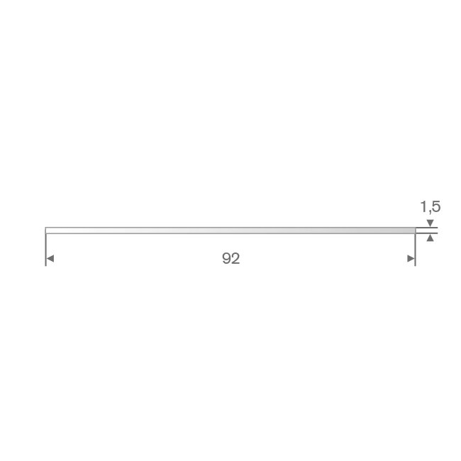 Silikon Streifen transparent BxH= 92x1,5mm (L=50m)