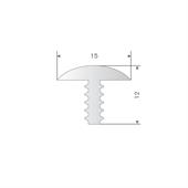 Silikon T-Profil transparent BxH=15x12mm (L=100m)