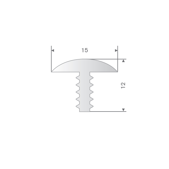 Silikon T-Profil transparent BxH=15x12mm (L=100m)