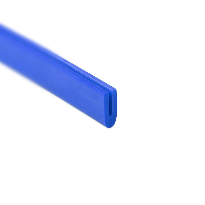 Silikon U-Profil blau 1mm / BxH=4x10mm (L=200m)