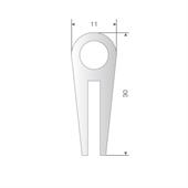 Silikon U-Profil transparent BxH=11x30mm (L=25m)