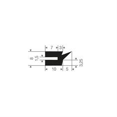 Silikonprofil BxH=15x8mm (L=50m)