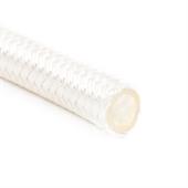 Silikonschlauch transparent mit Polyestergeflecht 5x8mm (L=100m)