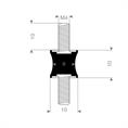 Tailledämpfer Typ A/F 10/8x10mm (Set 10 Stück)