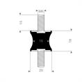Tailledämpfer Typ A/F 20/15x19mm (Set 10 Stück)