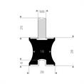 Tailledämpfer Typ B/F 26/18x28mm (Set 10 Stück)