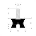 Tailledämpfer Typ B/F 30/22x20mm (Set 10 Stück)