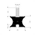 Tailledämpfer Typ B/F 40/25x30 mm (Set 5 Stück)