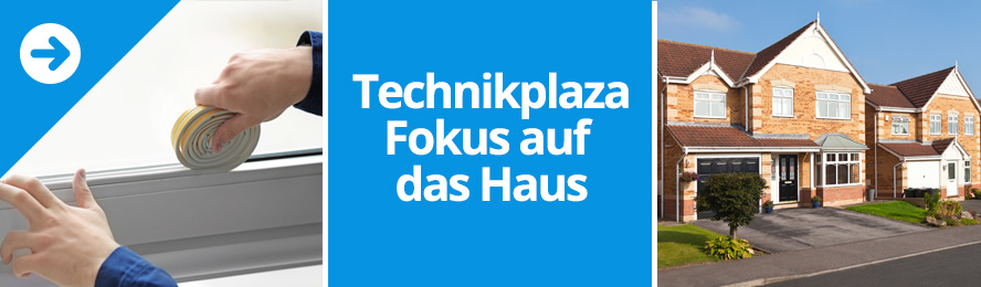 Technikplaza Fokus auf das Haus