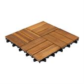 Terrassenfliesen aus Holz Malmo 30x30x2,4cm (9 Stück)