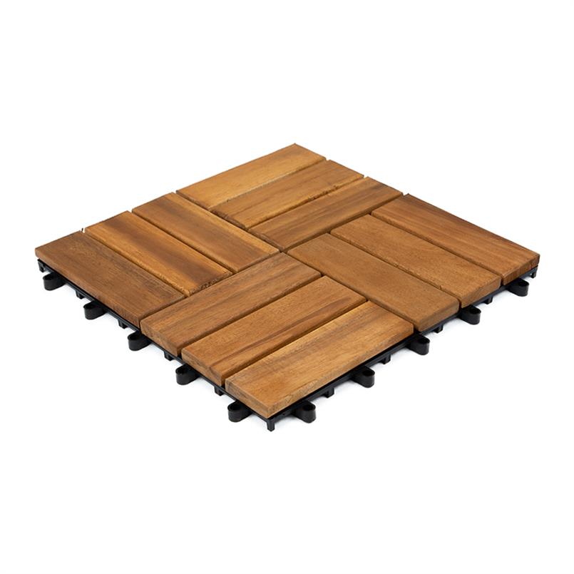 Terrassenfliesen aus Holz Malmo 30x30x2,4cm (9 Stück)