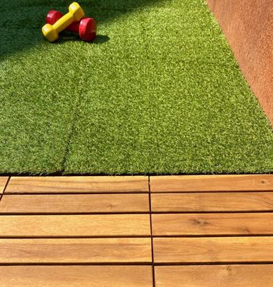 Terrassenfliesen aus Holz Stockholm 30x30x2,4cm - Terrassenfliesen Holz