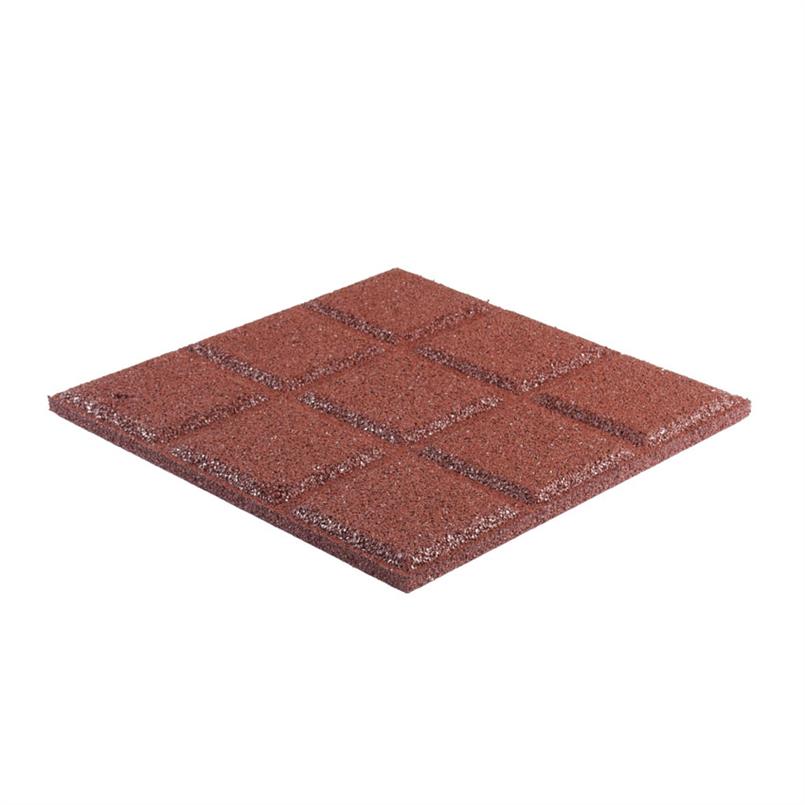 Terrassenplatte rot 40x40x2,5cm Terrassenplatten Gummi Technikplaza