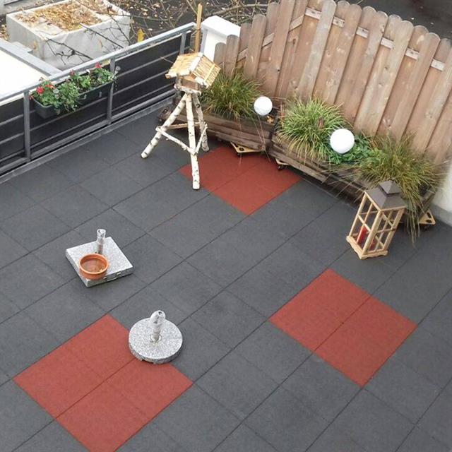 Terrassenplatten Gummi Terrassenplatte Gummigranulat