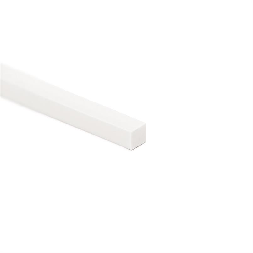 TPE Vierkantprofil weiß BxH= 10x10mm (L=25m)