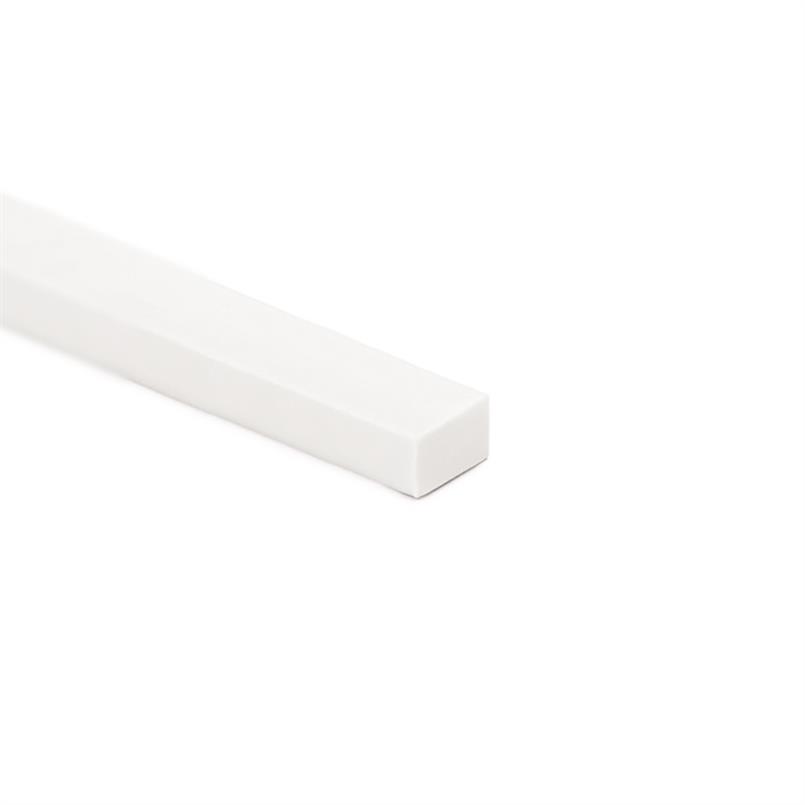 TPE Vierkantprofil weiß BxH= 15x10mm (L=25m)