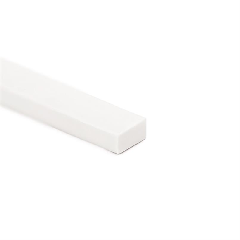 TPE Vierkantprofil weiß BxH= 20x10mm (L=25m)