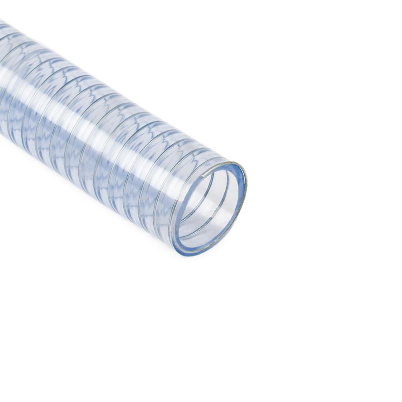 Transparenter FDA-Saugschlauch DN=40mm mit Stahlspirale (L=50m)