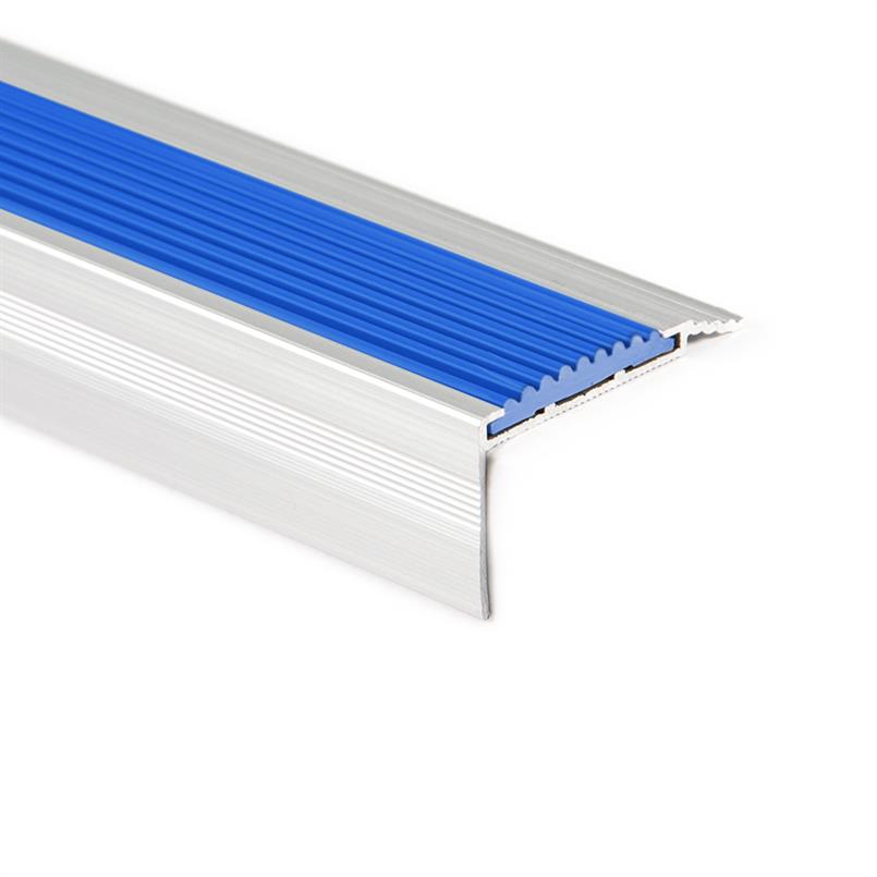 Treppenkantenprofil gerade Aluminium blau LxBxH=1500x45x25mm