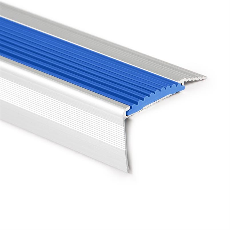 Treppenkantenprofil gerade Aluminium blau LxBxH=1500x55x31mm