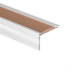 Treppenkantenprofil gerade Aluminium braun LxBxH=1500x45x25mm