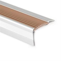 Treppenkantenprofil gerade Aluminium braun LxBxH=1500x55x31mm