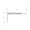 Treppenkantenprofil gerade Aluminium grün LxBxH=1500x45x25mm