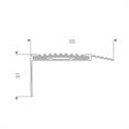 Treppenkantenprofil gerade Aluminium grün LxBxH=1500x55x31mm