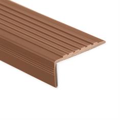 Treppenkantenprofil PVC braun LxBxH=1500x60x22mm