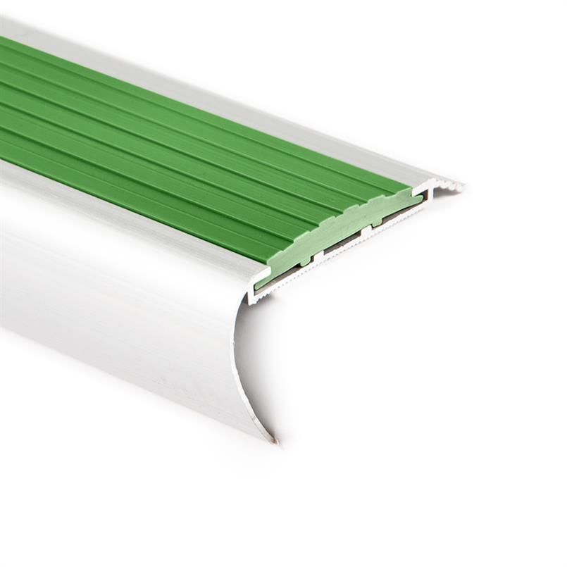 Treppenkantenprofil rund Aluminium grün LxBxH=1500x65x35mm