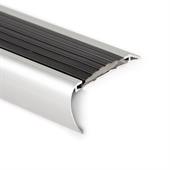 Treppenkantenprofil rund Aluminium schwarz LxBxH=1500x65x35mm