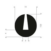 U-Profil | Fassungsprofil 3mm / BxH=12,5x12,5mm (L=100m)