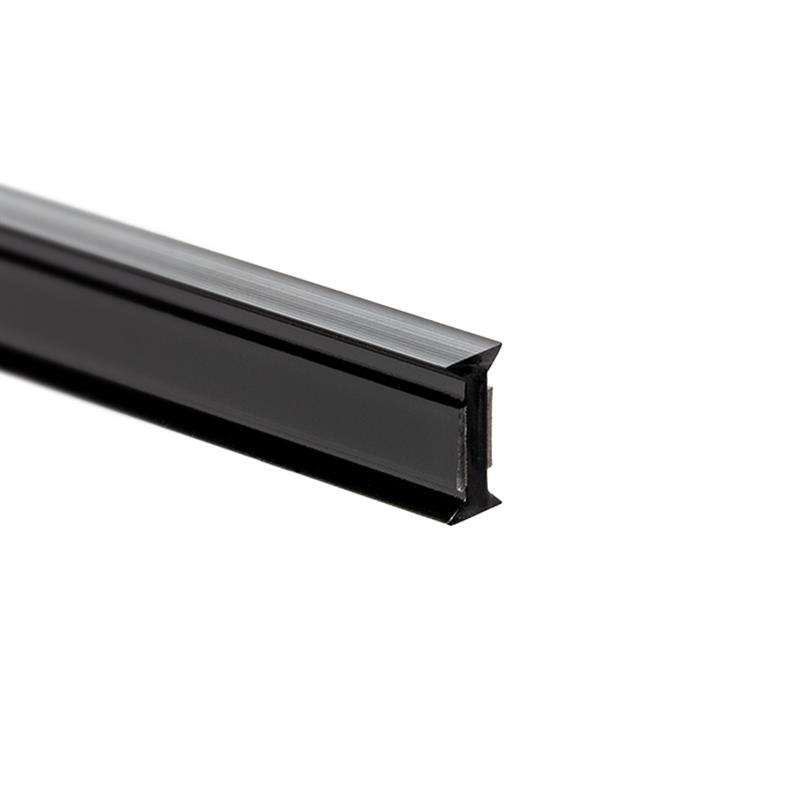 Verbindungsprofil flach 12-12,8 mm schwarz (L=3m)