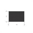 Viton Moosgummi Vierkantprofil BxH= 18x12mm