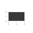 Viton Moosgummi Vierkantprofil BxH=20x15mm