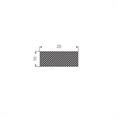 Viton Moosgummi Vierkantprofil BxH=25x10mm