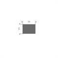 Viton Moosgummi Vierkantprofil BxH=34x25mm