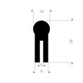 Viton U-Profil 2mm / BxH= 8x25mm (L=10m)