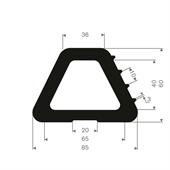 Vollgummi Fenderprofil BxH= 85x60mm (Rolle 10m)