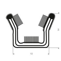 Vollgummi Fensterdichtung mit Metall 10-11mm / BxH=12x14mm (L=30m)