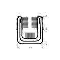 Vollgummi Fensterdichtung mit Metall BxH=10x11,5mm L=2000mm