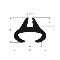 Vollgummi Glasprofil 5,2/20mm (L=20m)