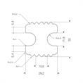 Vollgummi H-Profil 12mm / BxH=30x32mm (L=25m)