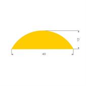 Vollgummi Halbrundprofil gelb BxH=40x12mm (L=40m)